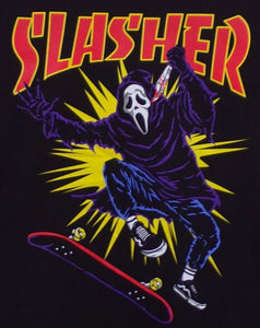 New ’Ghostface Slasher - Kickflip’ Unisex Silkscreen T-Shirt. Available From Small-3XL. - Men’s Short Sleeve Shirt