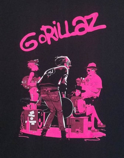 new gorillaz pink unisex silkscreen t-shirt available from small 2xl women unisex music men pink apparel adult shirts tops