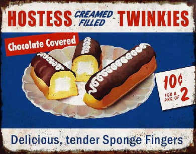 New ’Hostess Creamed Filled Twinkies’ Classic Kitchen Wall Décor Metal Sign. 15’’W x 12’’H. - Metal Sign