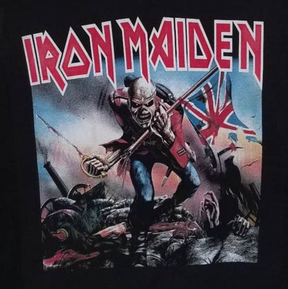 new iron maiden trooper unisex silkscreen t-shirt available from small-2xl women unisex music men hard rock apparel adult shirts tops