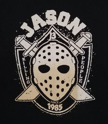 new jason killing people since 1985 unisex silkscreen t-shirt available from small-3xl women unisex movie men horror apparel adult jason