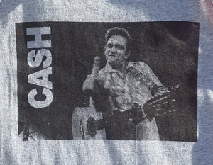 new johnny cash middle finger flipping off mens silkscreen tank top available from small-3xl music men apparel adult shirts tops