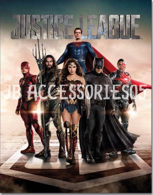 new justice league wall art movie poster on metal sign 12.5width x 16height wall decor movie dccomics novelty