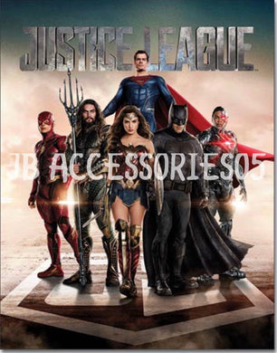 new justice league wall art movie poster on metal sign 12.5width x 16height wall decor movie dccomics novelty