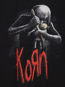 new korn demon w voodoo doll rock band mens silkscreen t-shirt available from small-3xl women voodoo doll unisex rock music unisex hard rock apparel adult shirts tops