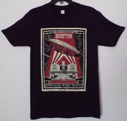 new led zeppelin mother ship mens silkscreen t-shirt available from small 2xl music men apparel adult shirts tops