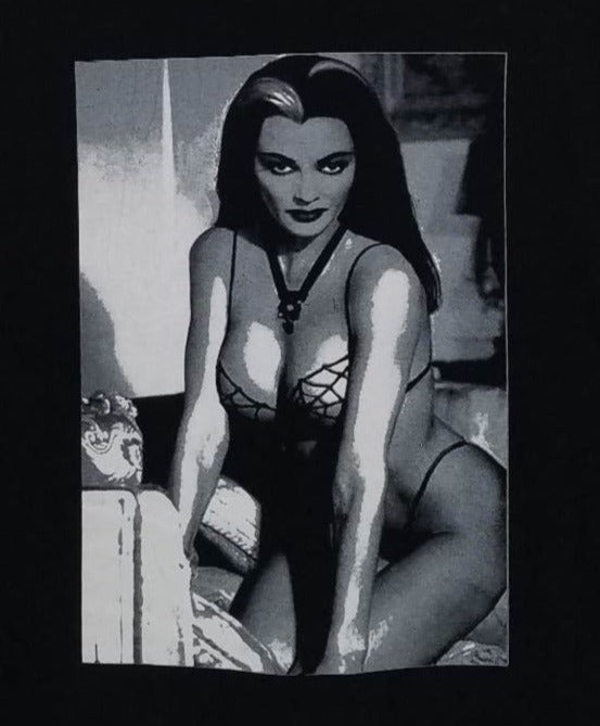 new lily munster unisex silkscreen t-shirt available from small-3xl women unisex vintage hollywood men apparel adult the munsters shirts tops