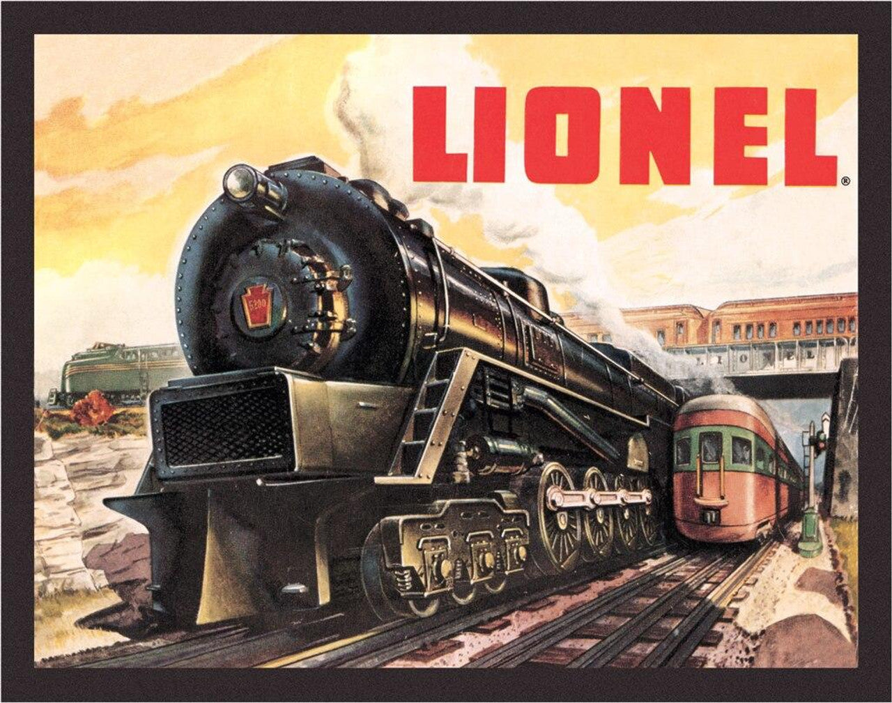 new lionel 5200 locomotive nostalgia metal train sign 16width x 12.5height wall decor transportation train metal sign man cave locomotive novelty