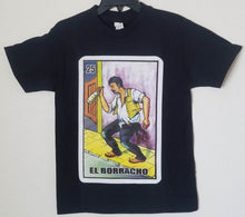 Load image into Gallery viewer, New ’Loteria El Borracho Drunk Guy’ Men’s Silkscreen T-Shirt. Available From Small-3XL. - Small - Men’s Short Sleeve
