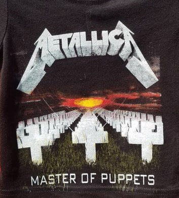 new metallica master of puppets infant silkscreen t-shirt available in 12 18 24 months unisex music kids infant girl boy apparel baby toddler tops
