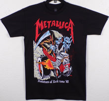 Load image into Gallery viewer, New ’Metallica - Monsters Of Rock Tour 1985’’ Unisex Silkscreen T-Shirt. Available From Small-2XL. - Small - Men’s
