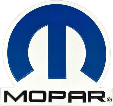New ’Mopar Logo’ Shaped Embossed Metal Sign. 15.9’’ Wide x14.7’’ Tall. - Shaped Signs