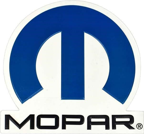 New ’Mopar Logo’ Shaped Embossed Metal Sign. 15.9’’ Wide x14.7’’ Tall. - Shaped Signs