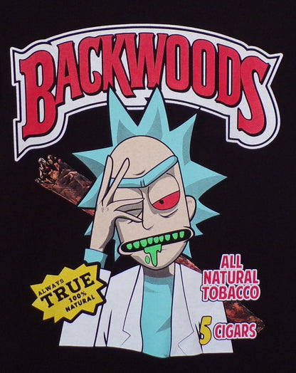 New ’Rick And Morty Backwoods’ Unisex Silkscreen T-Shirt. Available From Small-3XL. - Men’s Short Sleeve Shirt