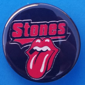 new rolling stones buttons set of 9 buttons are 1.25 inches in size set includes usa flag silver tongue on white red on black neon mexican flag flame established 1962 on black collection music classic rock