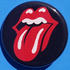 new rolling stones buttons set of 9 buttons are 1.25 inches in size set includes usa flag silver tongue on white red on black neon mexican flag flame established 1962 on black collection music classic rock