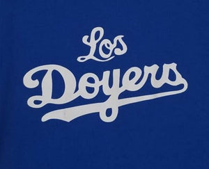 new royal blue los doyers unisex silkscreen t-shirt available from small-2xl women unisex sports men mexican style dodgers baseball apparel adult shirts tops
