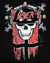 Load image into Gallery viewer, New ’Slayer - 666 Skull And Helmet’ Unisex Silkscreen T-Shirt. Available From Small-3XL. - Men’s Short Sleeve Shirt
