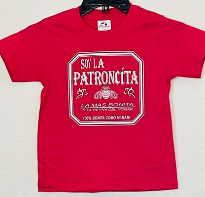 New ’Soy La Patroncita’ Youth Silkscreen T-Shirt. Available In XS-XL Youth. - Youth XS - Youth Regular Shirt.