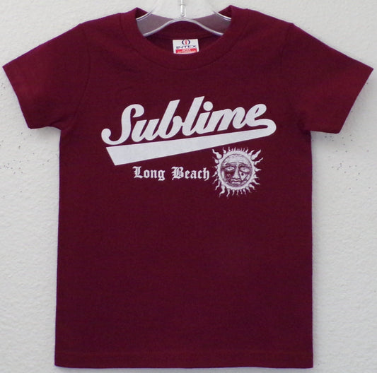 New ’Sublime (Burgundy)’ Youth Silkscreen Band T-Shirt. Available In XS-XL Youth. - Youth XS - Youth Regular Shirt.