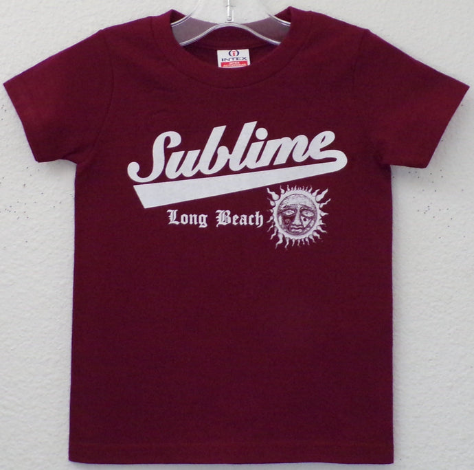 New ’Sublime (Burgundy)’ Youth Silkscreen Band T-Shirt. Available In XS-XL Youth. - Youth XS - Youth Regular Shirt.