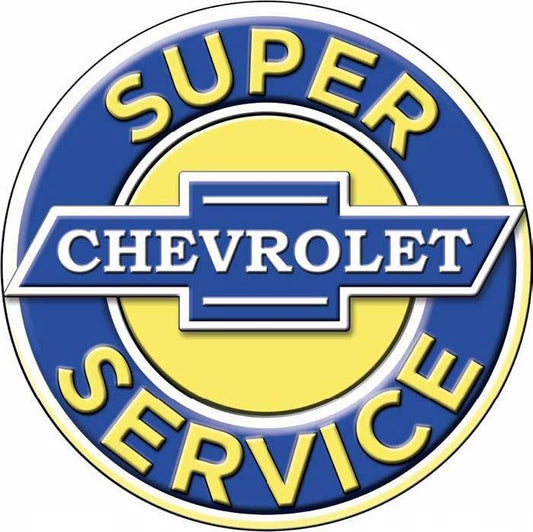 new super chevrolet service garage shop wall decor metal sign 12 round decor trucks transportation super chevy chevrolet cars novelty