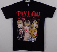 Load image into Gallery viewer, New ’Taylor Swift - Red Collage’ Unisex Silkscreen T-Shirt. Available From Small-2XL. - Small - Men’s Short Sleeve Shirt
