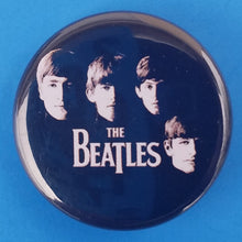 Load image into Gallery viewer, new the beatles button set of 4 fashion buttons are 1.25 inches in size Set Includes Black N White Group Picture Color Pictures On White Group Color Let It Be Yellow Submarine music collection classic rock pinback
