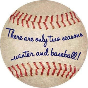 new there are only two seasons winter and baseball 15 curved metal with hemmed edges dome sign wall decor sports baseball novelty