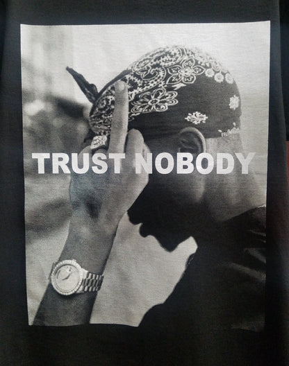 new tupac trust nobody mens silkscreen t-shirt available from small-3xl women unisex music movie men hip hop rap apparel adult shirts tops