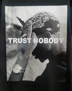 new tupac trust nobody mens silkscreen t-shirt available from small-3xl women unisex music movie men hip hop rap apparel adult shirts tops