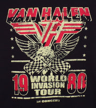 Load image into Gallery viewer, New ’Van Halen 1980 World Invasion Tour’ Unisex Silkscreen T-Shirt. Available From Small-2XL. - Men’s Short Sleeve Shirt
