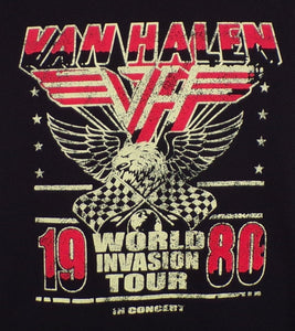 New ’Van Halen 1980 World Invasion Tour’ Unisex Silkscreen T-Shirt. Available From Small-2XL. - Men’s Short Sleeve Shirt