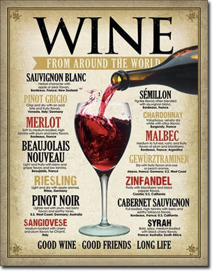 new wine from around the world grandmas den mom cave metal sign 12.5width x 16height wine decor drinks alcohol novelty