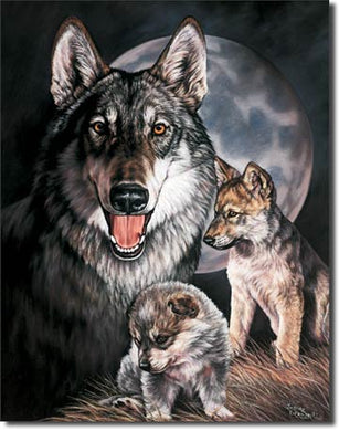 new wolf experience by joanne graham rich vibrant colors metal wall art sign 12.5width x 16height wolf experience wall decor novelty