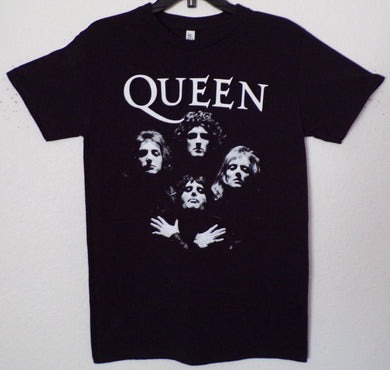 A unisex silkscreen t-shirt featuring bold artwork inspired by Queen's iconic 