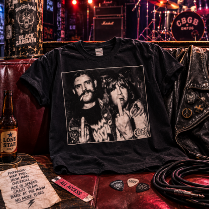 Lemmy & Ozzy 1981 Backstage Heavy Metal Graphic T-Shirt – S–2XL