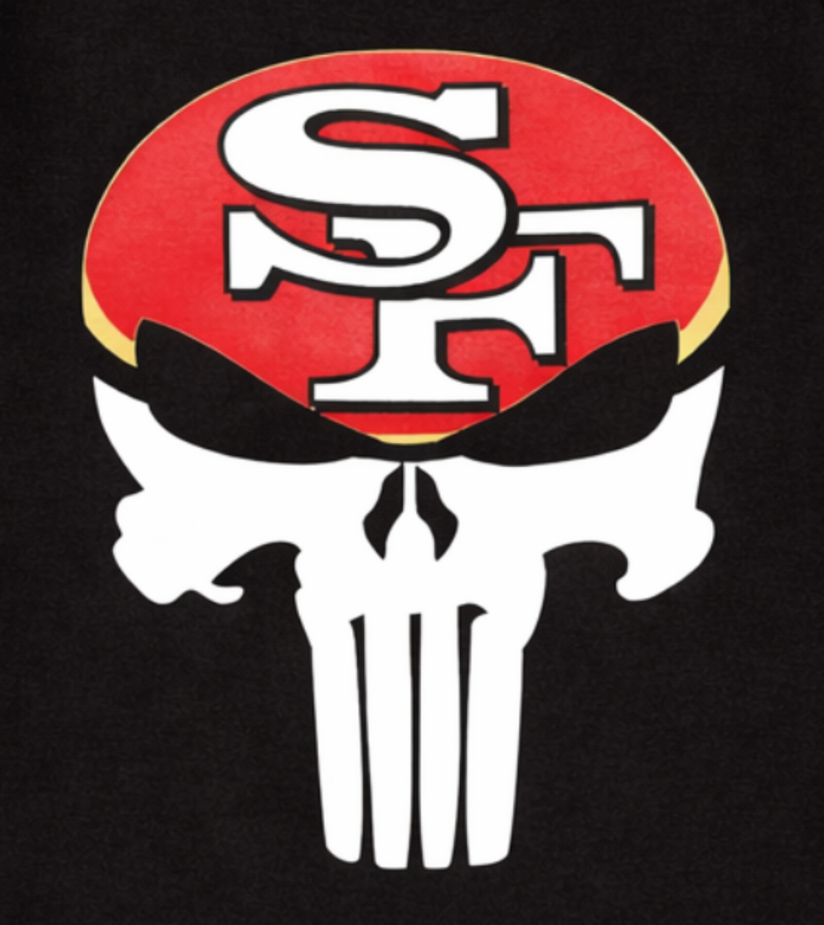 San Francisco football skull graphic tank top red and gold fan design sleeveless unisex apparel sizes S–3XL