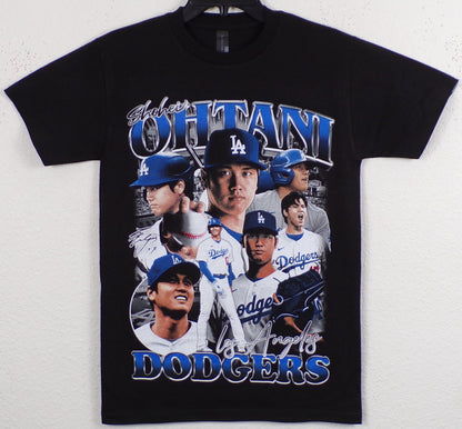 Shohei Ohtani Adult Unisex Silkscreen T-Shirt featuring a bold design, available in sizes Small to 3XL.