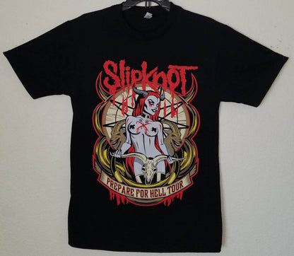 Slipknot Prepare For Hell Tour band T-shirt black unisex heavy metal graphic tee sizes S-3XL