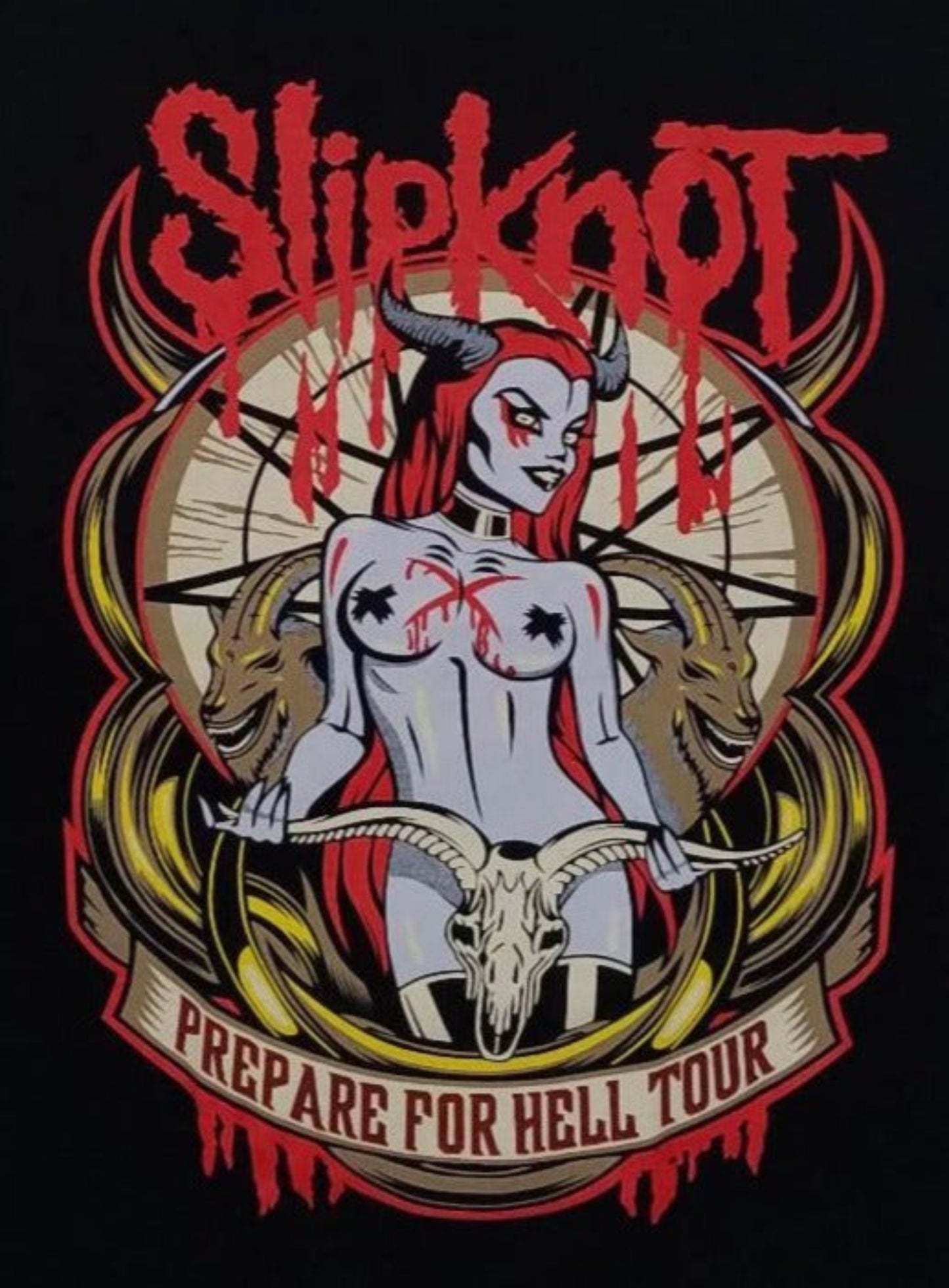 Slipknot Prepare For Hell Tour band T-shirt black unisex heavy metal graphic tee sizes S-3XL
