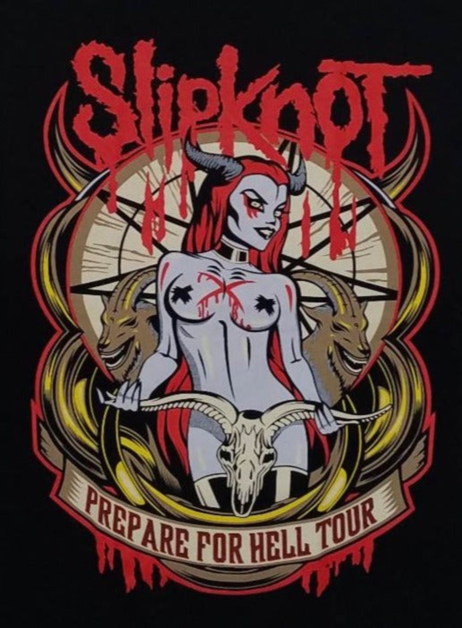 Slipknot Prepare For Hell Tour band T-shirt black unisex heavy metal graphic tee sizes S-3XL