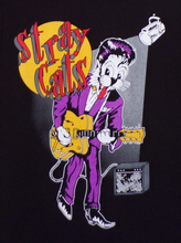 Load image into Gallery viewer, ’Stray Cats - Cat Playing Guitar’ Adult Silkscreen T-Shirt. Available From Small-3XL. - Unisex Short Sleeve Shirt
