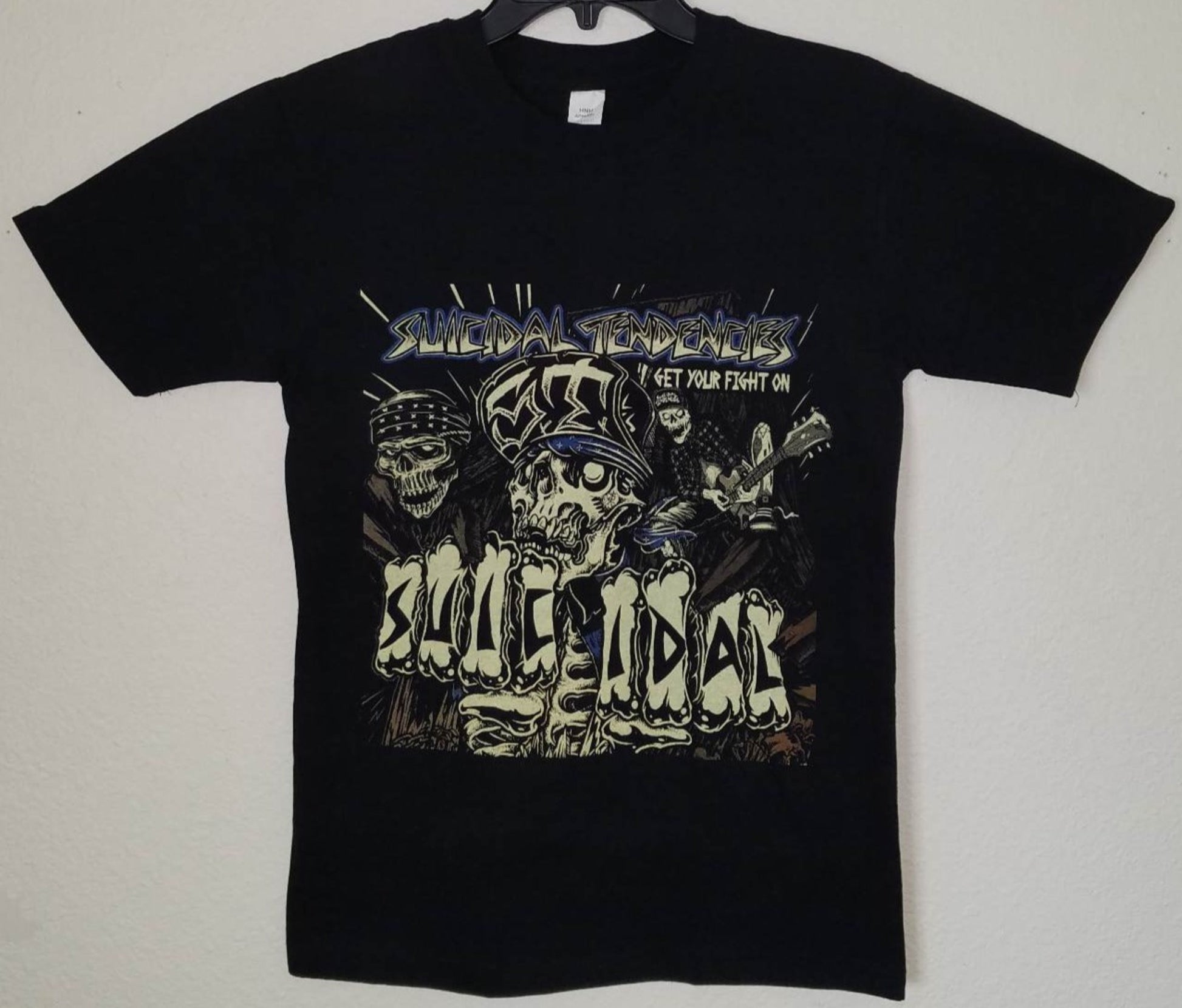 Suicidal Tendencies Get Your Fight On skull graphic T-shirt black unisex punk band tee sizes S-3XL