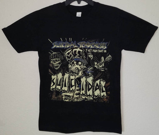 Suicidal Tendencies Get Your Fight On skull graphic T-shirt black unisex punk band tee sizes S-3XL
