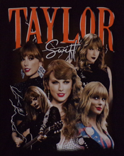 Load image into Gallery viewer, ’Taylor Swift Picture Collage’ Adult Silkscreen T-Shirt. Available From Small-3XL. - Unisex Short Sleeve Shirt
