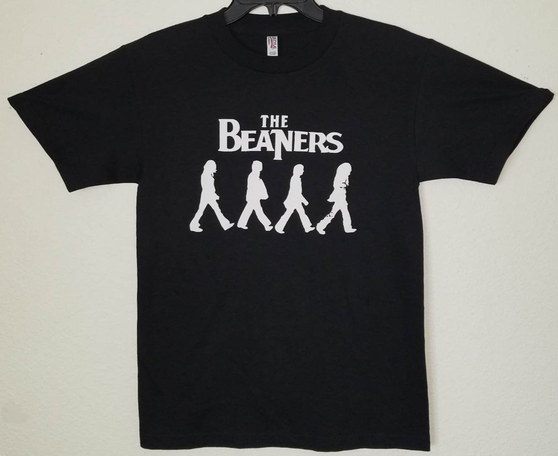 The Beaners Abbey Road style parody graphic T-shirt with crosswalk silhouette design unisex apparel sizes S–2XL