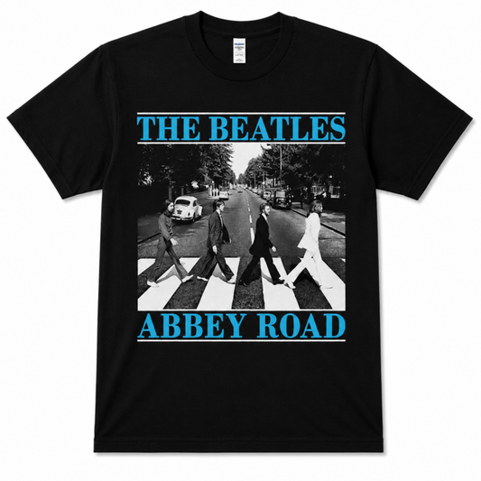 The Beatles Abbey Road graphic T-shirt showing band crossing street outside EMI Studios 1969 unisex sizes S–3XL