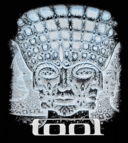 Tool 10,000 Days face graphic T-shirt with monochrome metal design unisex sizes S–3XL
