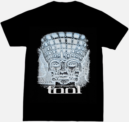 Tool 10,000 Days face graphic T-shirt with monochrome metal design unisex sizes S–3XL